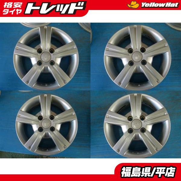 ☆平店☆ 中古ホイール4本セット 山内商会 不明の5本スポーク 14X5.5J 