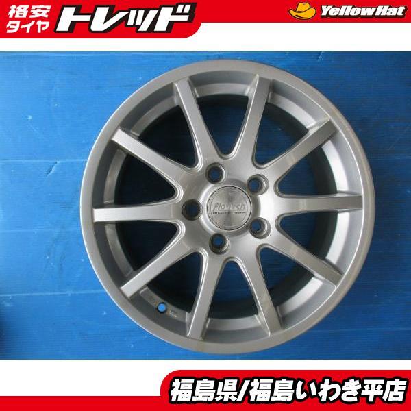☆いわき☆ 16インチ 中古ホイール4本 Flo-Tech 16X6.5J+47 5/112 純正 