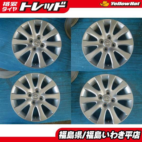 ★福島いわき★ 中古ホイール４本セット マツダ デミオ系 純正 15X6J 45 MAZDA2 ベリーサ 等