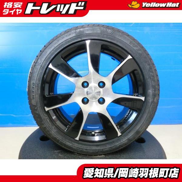 フィット 16インチ 中古 4本 5ZIGEN ROZEST + 新品 夏タイヤ WINRUN  