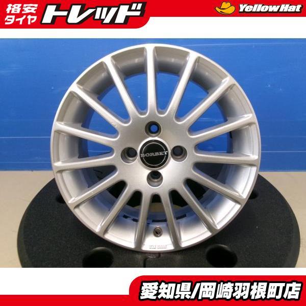 フィアット 500 中古アルミ BORBET type LS 15インチ 6.5J +35 4H98 