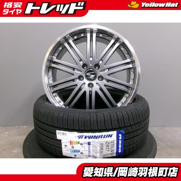215/45R17 新品 夏タイヤ 輸入 中古 社外 アルミホイール BADX S-HOLD  