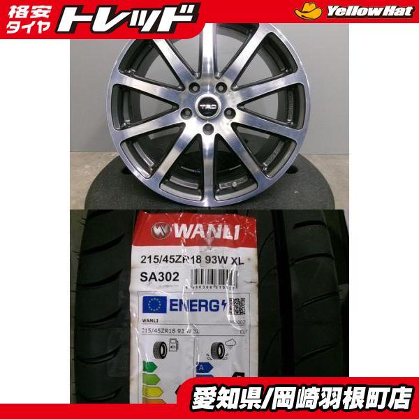 未使用 夏タイヤ 215/45R18 中古 TRD TF2 18インチ 5H114.3 5/114 5 