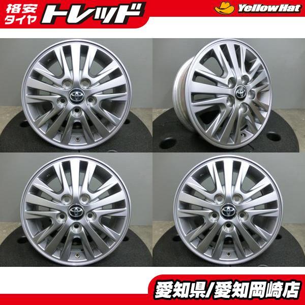 中古 4本セット トヨタ エスクァイア 純正 15インチ 6J +50 5/114.3 ホイールのみ ノア ヴォクシー アイシス 流用 TOYOTA 岡崎