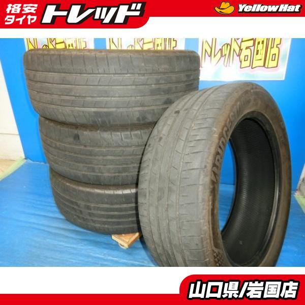 送料無料 中古 ブリヂストン トランザ T005A 215/55R18 95H 4本  
