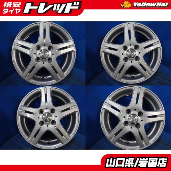 送料無料 中古アルミホイール 4本セット DUFACT DF-5 14インチ 5.5J