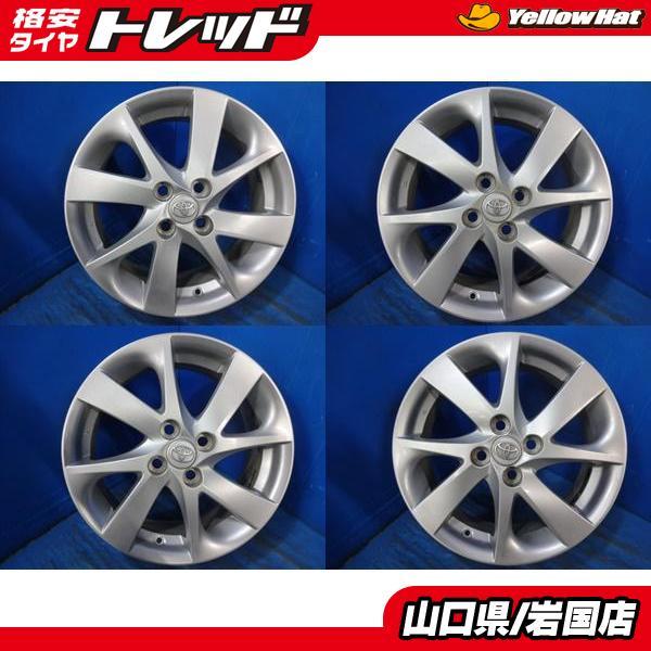 送料無料 中古品 TOYOTA トヨタ ヴィッツ 純正 アルミホイール 4