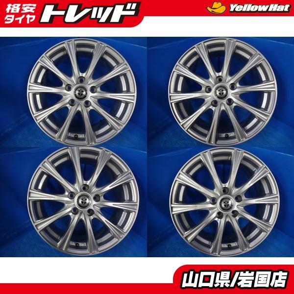送料無料 中古アルミホイール 4本 ウエッズ JOKER ジョーカー 17-7.0J