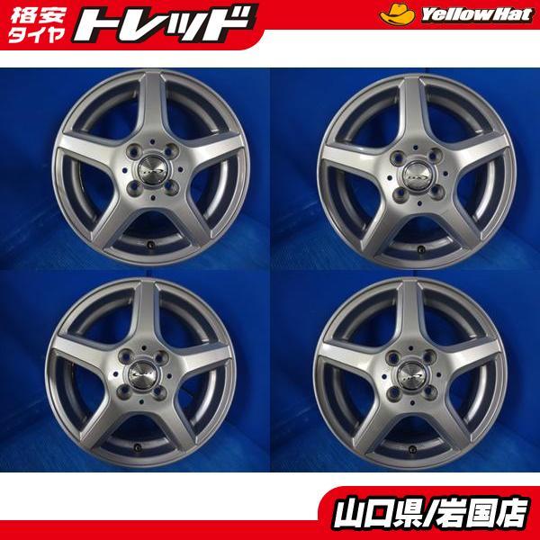 送料無料 中古アルミホイール 4本 CLX T5 14-5.5J IS50 4H100 