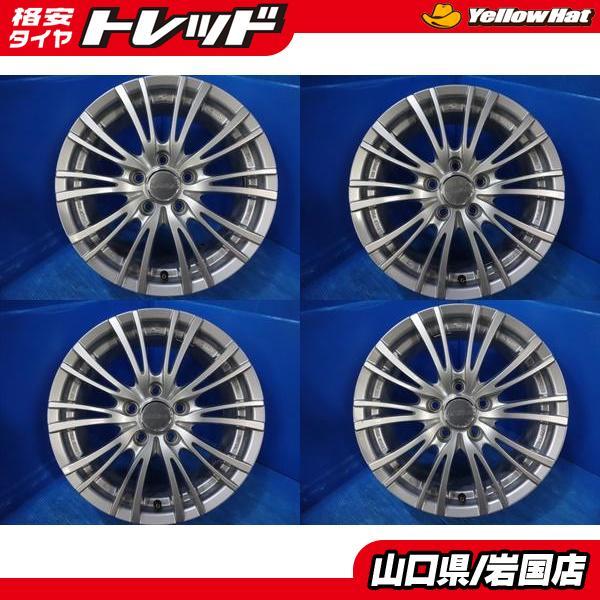 送料無料 中古アルミホイール 4本 ALLULE アリュール 16-6.5J IS48 5H 