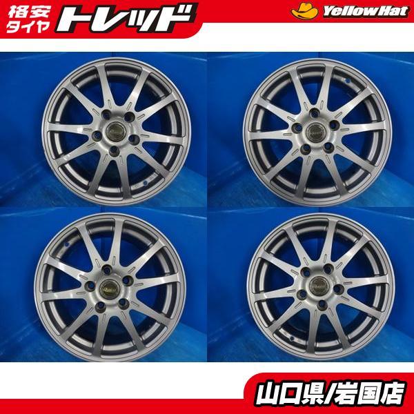 送料無料 中古アルミホイール 4本 Quantクアント 16-6.5J IS47 5H PCD 