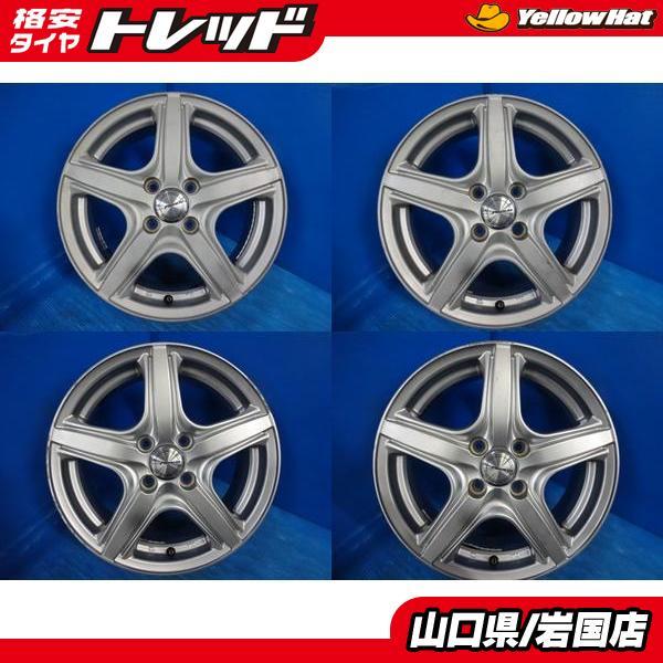 送料無料 中古アルミホイール 4本セット Plencia プレンシア 15