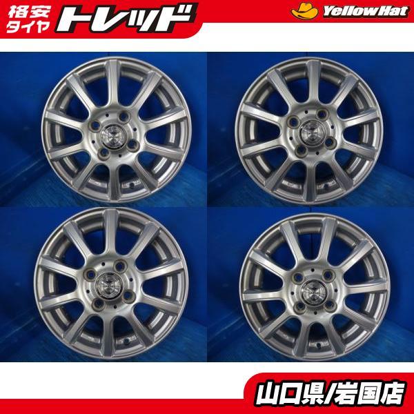 送料無料 中古アルミホイール 4本 ウエッズ JOKER ジョーカー 13-4.0J 