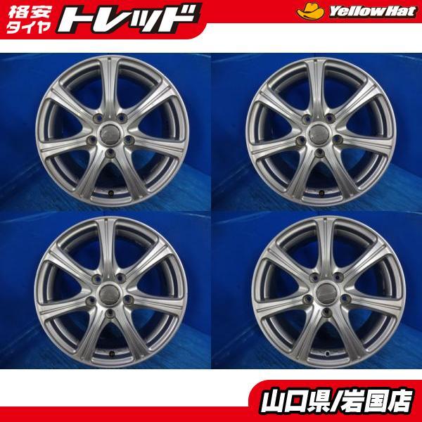 送料無料 中古アルミホイール 4本 Euro speedユーロスピード 16-6.5J 