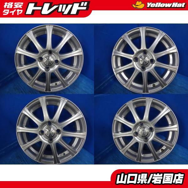送料無料 中古アルミホイール 4本 ZELERNAゼラーナ 15-5.5J IS42 4H 