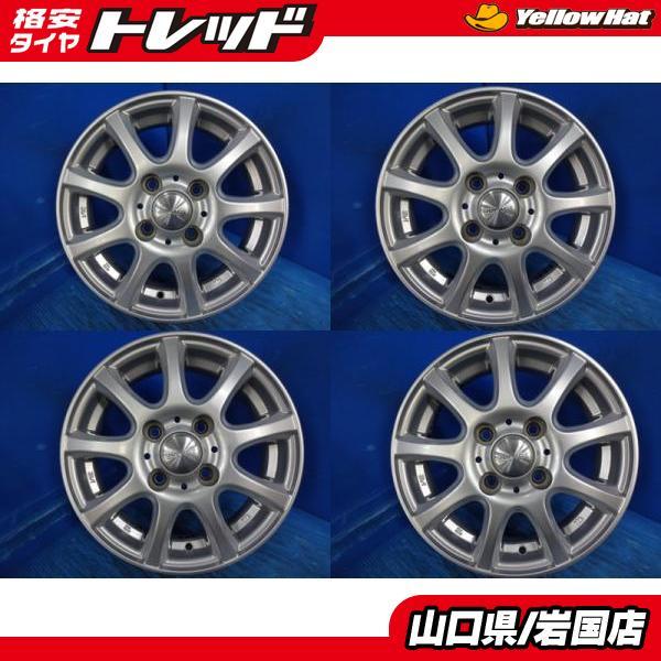 送料無料 中古アルミホイール 4本 DUFACTデュファクト 13-4.0J