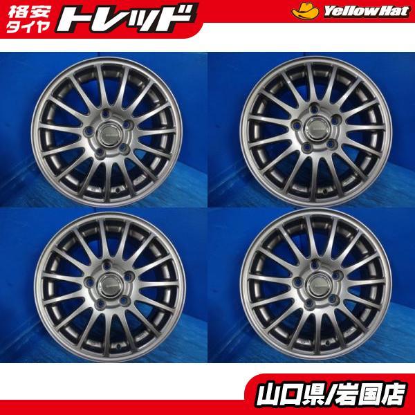 送料無料 中古アルミホイール 4本 ブリヂストン ECO FORME 15-6.0J
