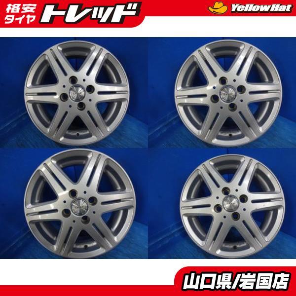 送料無料 中古品 T.R.G.6 アルミホイール 14-5.5J IS38 4H PCD100 