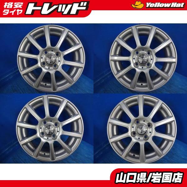 送料無料 中古アルミホイール 4本 ウェッズ JOKERジョーカー 14-5.5J 