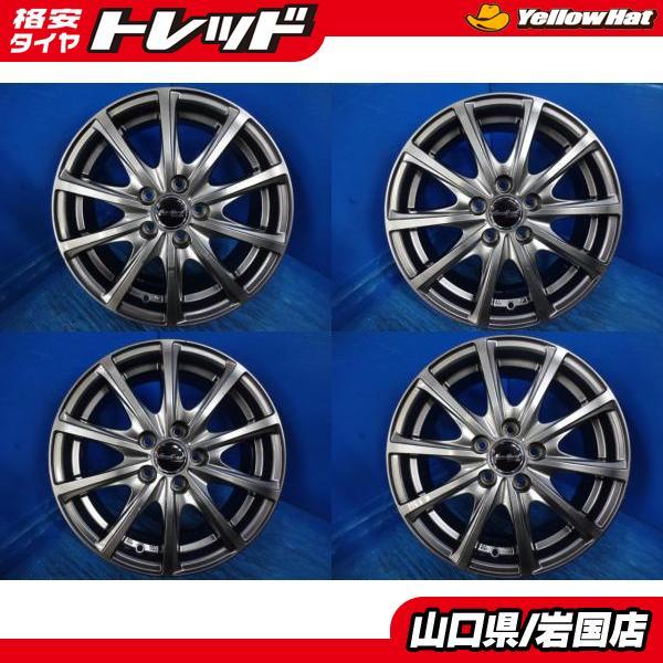 送料無料 中古アルミホイール 4本 Euro speed ユーロスピード 15-6.0J 