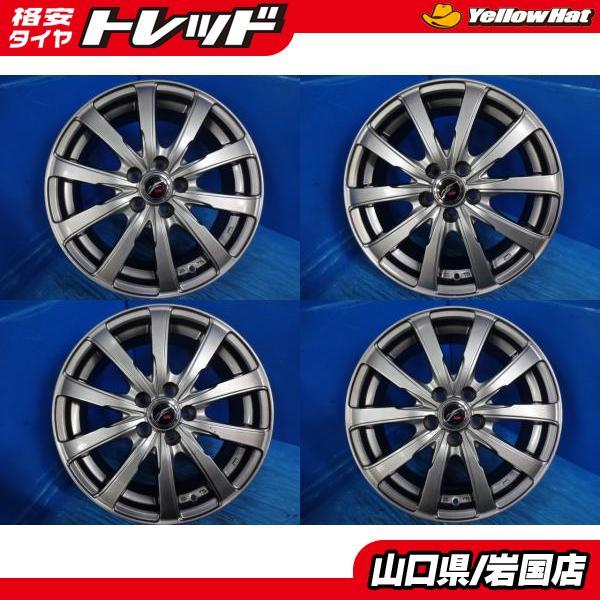 送料無料 中古アルミホイール 4本 Fang ファング 16-6.5J IS47 5H
