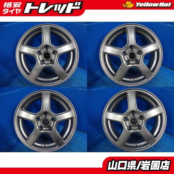 送料無料 中古アルミホイール 4本 TOPRUNトップラン 16-6.5J IS38 5H 