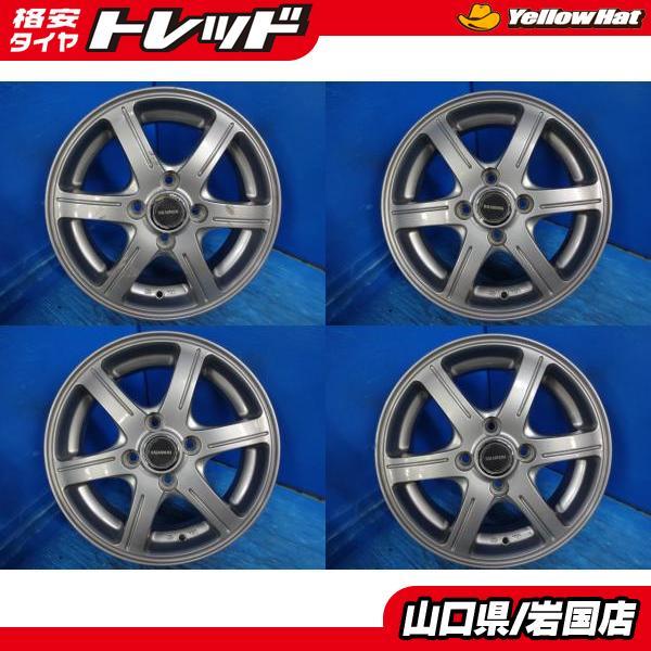 送料無料 中古アルミホイール 4本 ブリヂストン BALMINUM バルミナ 14 