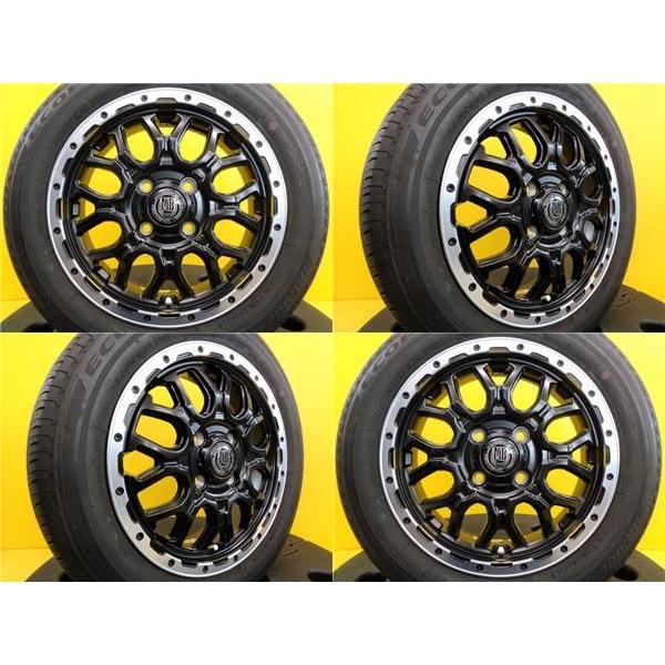 軽自動車 新品 MUDBAHN 14インチ 中古 ブリヂストン EP150 155/65R14 