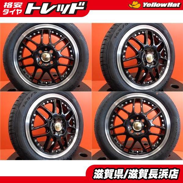 軽自動車 中古 Advanti AG07M 15インチ 新品 ピレリ パワジー 165 