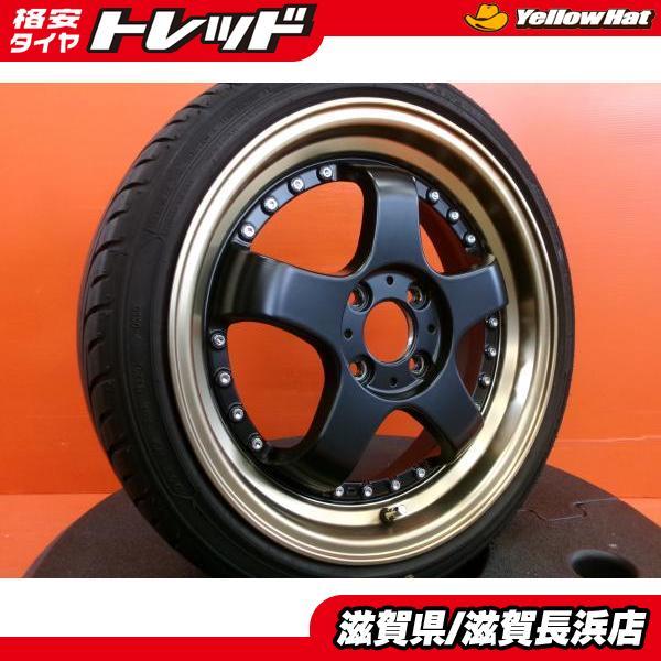 ステルスレーシング K35　美品ホイール+タイヤ4本セット □ STEALTH Racing K35 □ 16x5.5J ドレスアップ軽四用ホイール4