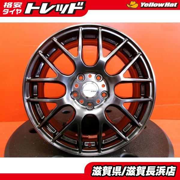 中古ホイール 4本 WORK EMOTION M8R 17インチ 7.0J +53 5H-114.3 ハブ