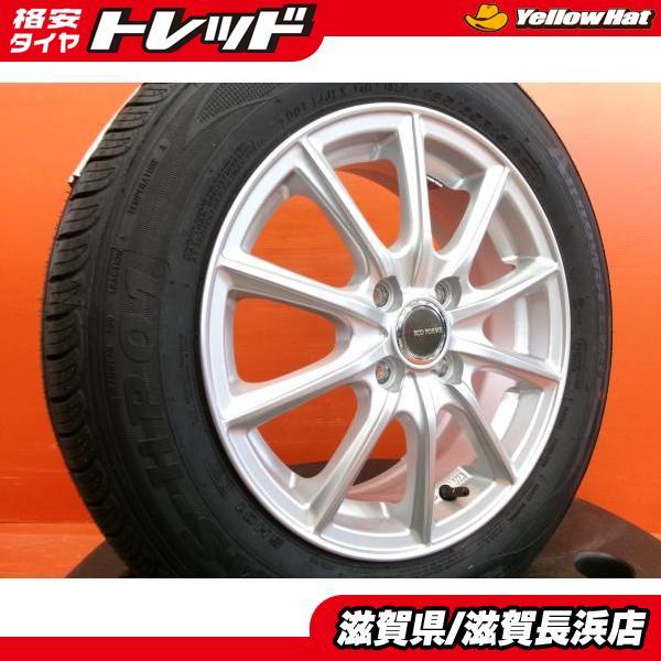フリード GB3 GB4 夏タイヤ 中古 エコフォルム 15インチ 4H-100 新品