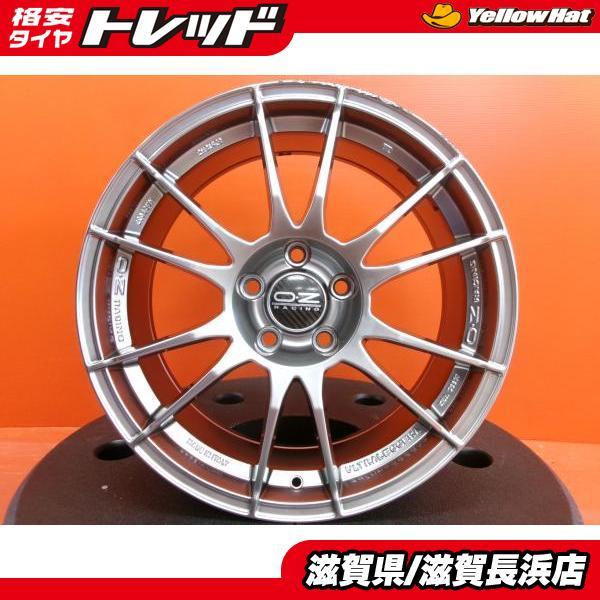 中古ホイール 4本 OZレーシング ウルトラレジェーラ 18インチ 8J +48 5H-114.3 ハブ66.1mm ルノー メガーヌRS BB系 DZ系