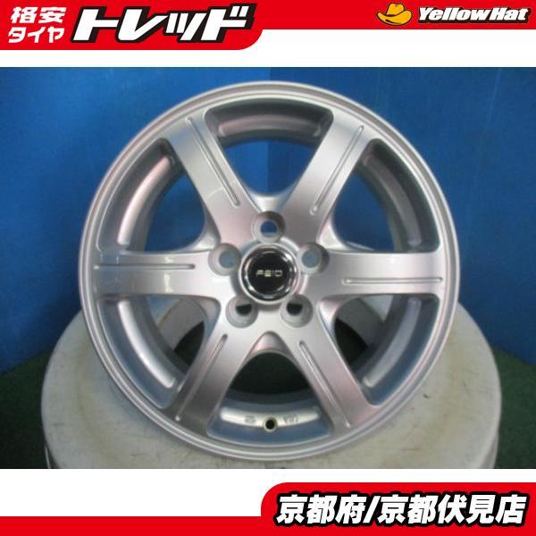 4本 良品!! 中古 ブリヂストン FEID アルミホイール 15インチ 6J
