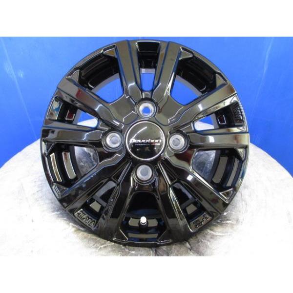 軽トラ 軽バン エブリィ キャリィ 4本 新品 黒 12インチ 4H 4穴 PCD