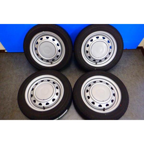 軽カーに】中古 国産 夏タイヤ【155/65R14 75S】スチールホイール N 
