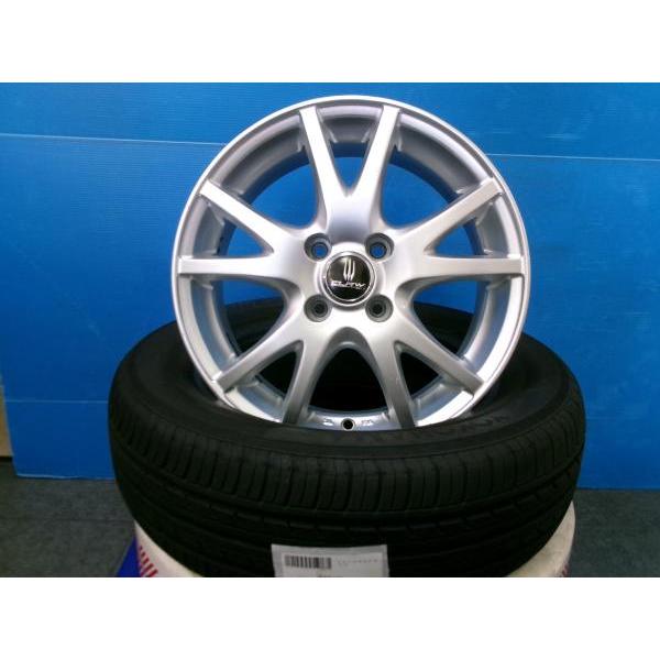 日産 E12系 ノート マツダ DJ系 デミオ MAZDA2 4本 15インチ4穴 PCD 100 ヨコハマ 185/65R15 ノーマル 夏用 夏タイヤアルミ