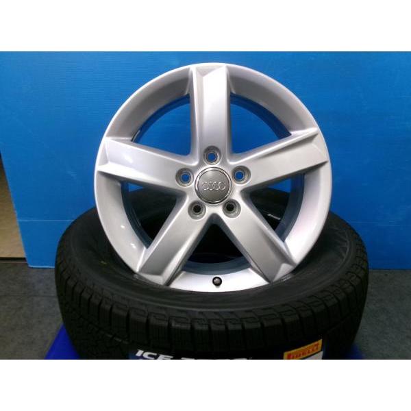 8V系 A3スポーツバック 4本 アウディ純正 16インチ5H 5穴 PCD 112 新品 ピレリ 205/55R16 スタッドレス 冬用 冬タイヤアルミホイー