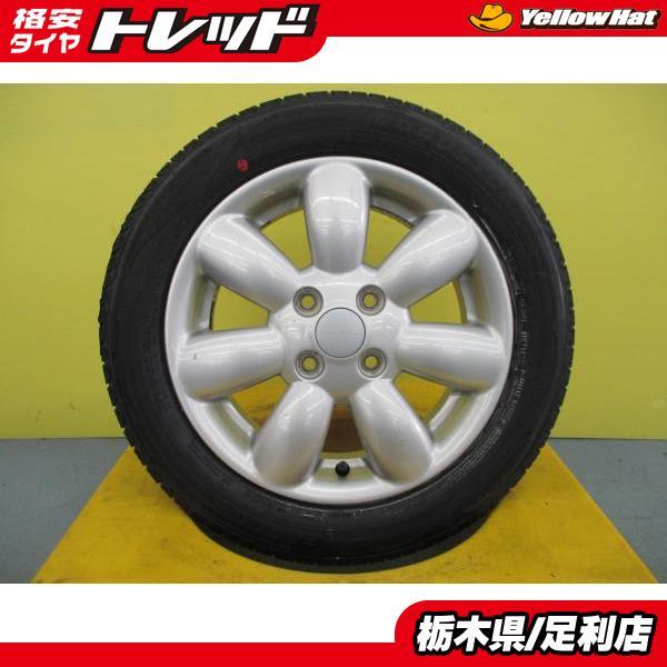 新品 夏タイヤ 4本 中古 HE22S スズキ アルト ラパン 純正 + 155/65R14  