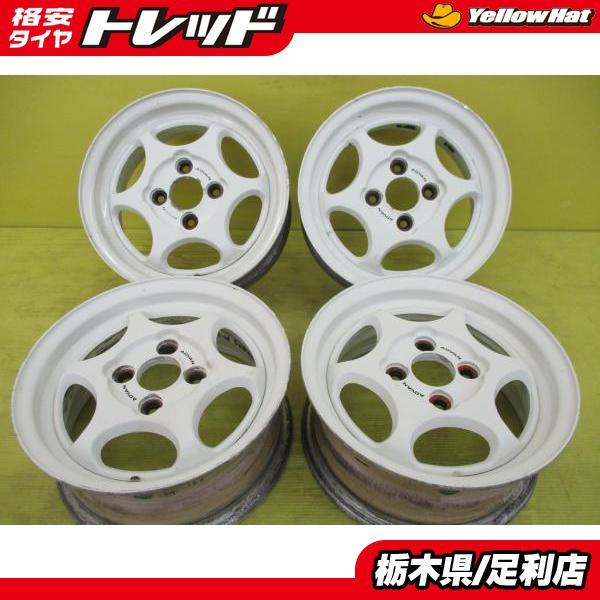 ヨコハマ ADVAN ARS 5.5J 13インチ 4H/100 +38 ホワイト 当時物 旧車