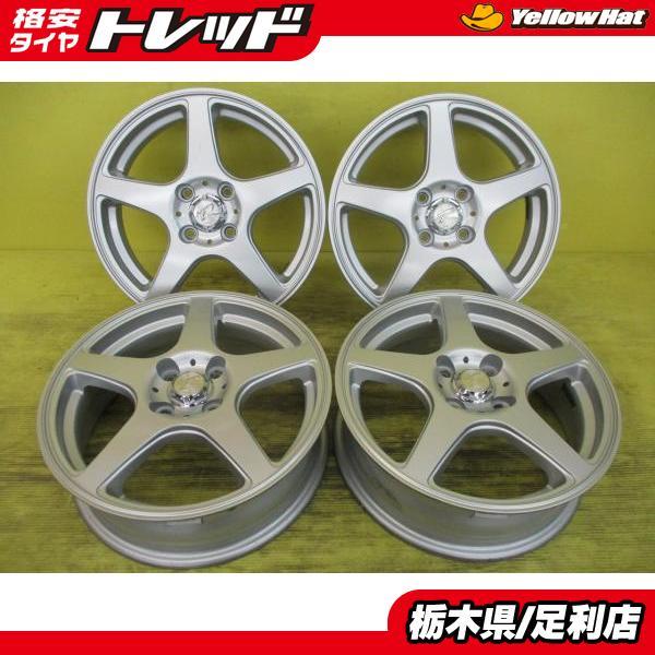 トレファー HA1W ｱｲ ホイール アルミ シルバー 15インチ 5J/4J 4穴 4本