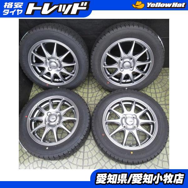 バリ山】美品155/65R14 タント スタッドレスタイヤ 直接引き取り限定