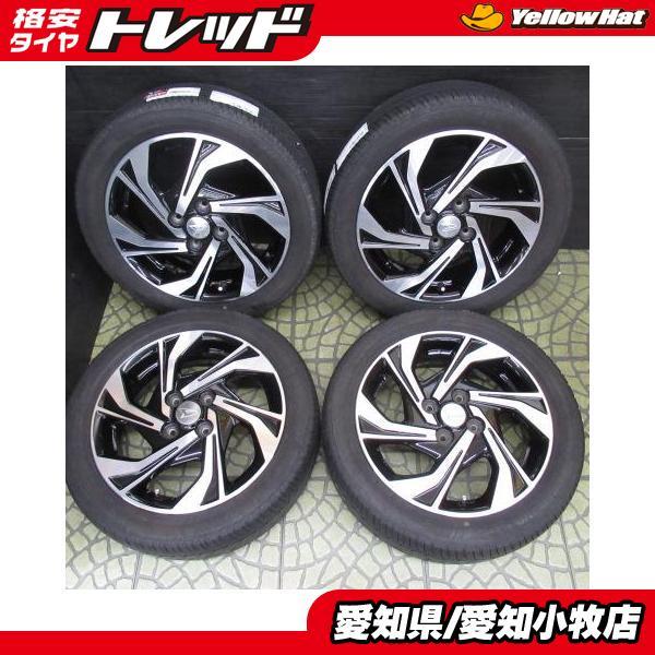 中古 165/55R15 タント ファンクロス ホイール ブラックポリッシュ 15