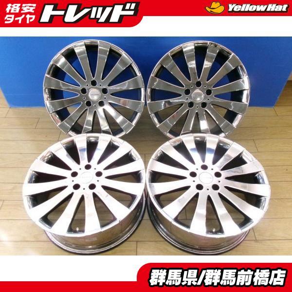 アルファード フーガ 中古 4本 メッキ 19インチ 8J ET38 5H-114.3