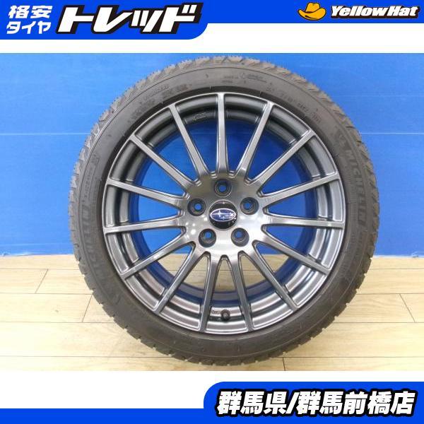 美品　激安　新品タイヤ付　WRX STI 純正品 バリ溝 VRX2付】スバル WRX STI 純正 18in 8.5J +55 PCD114.3