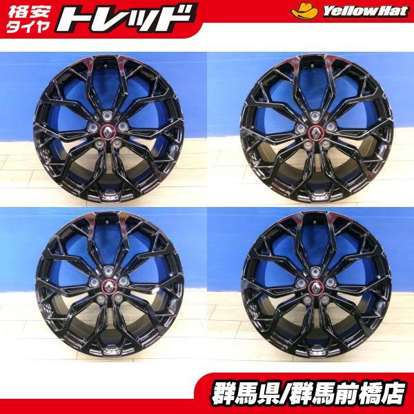 美品 中古 4本 ルノー メガーヌ RS 純正 INTERLAGOS 19インチ 8.5J ET54 5H-114.3 66mm 403009130R BLAC