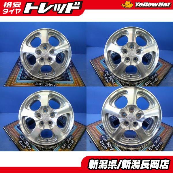 中古パジェロイオ純正アルミホイール 1660+55 5H PCD114.3