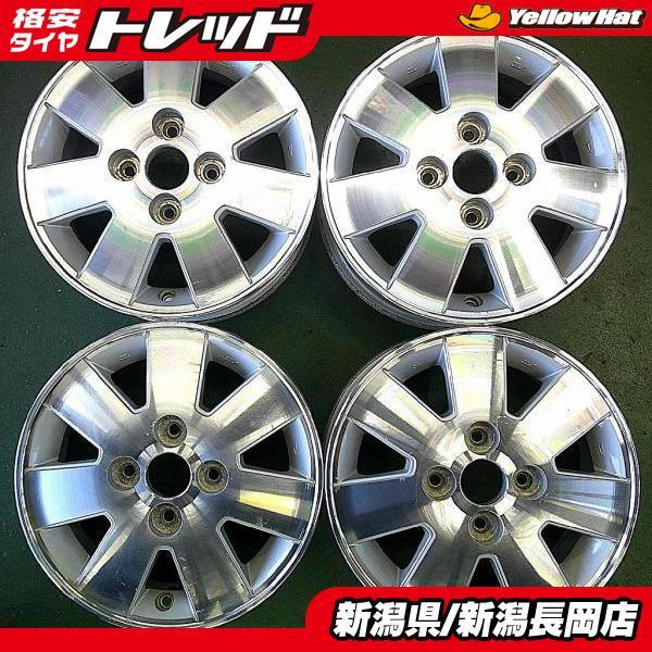 13インチ中古アルミホイール4本 ダイハツ アトレー純正 シルバーメッキ