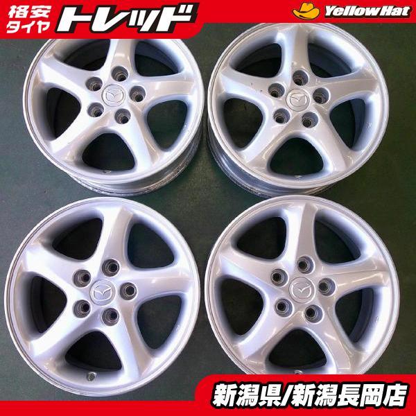 中古4本セット マツダ純正16インチホイール 6.0J/+50 ファミリア等に 