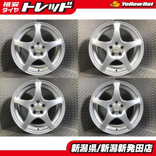 中古】社外アルミホイール 4本セット GRASS 6.5J-16 +42 100 5H 送料 